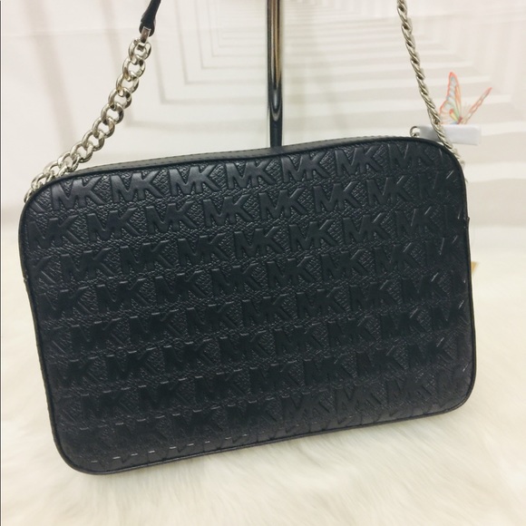 Michael Kors Black debossed leather crossbody bag - Picture 8 of 13